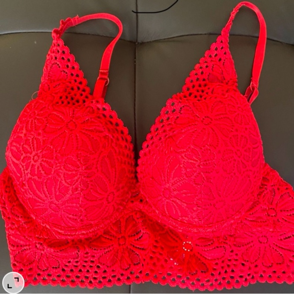 Red Bralette top.